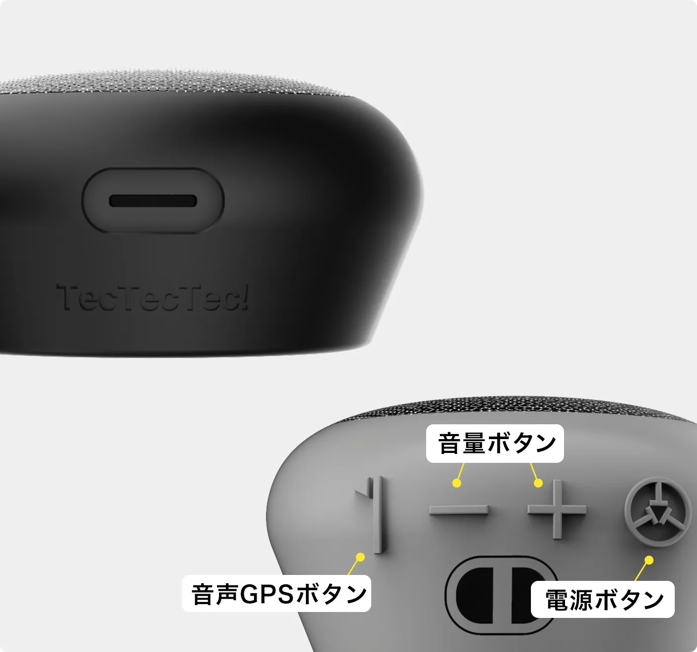 音声GPSボタン
音量ボタン
電源ボタン